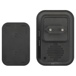 Звонок дверной ЭРА С97 беспроводной, от сети, черный, 60 мелодий | Электрозвонки беспроводные