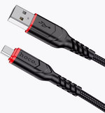 Кабель HOCO X59 USB-microUSB 2.4A 2м Nylon Black
