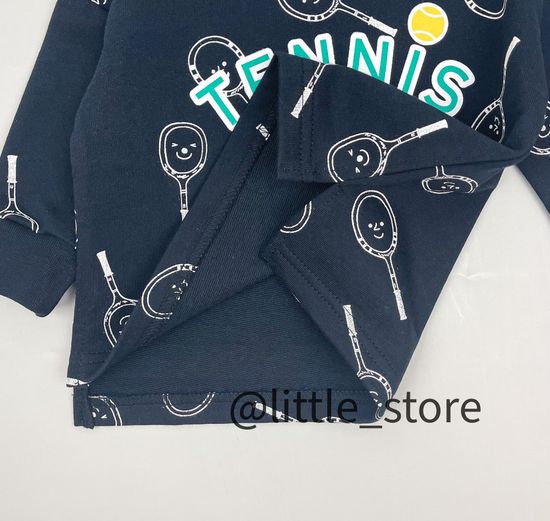 Свитшот "Теннис" из футера, Черный