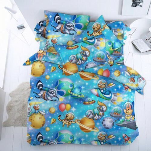 Бязь Комфорт 150 см набивная Тейково рис 13055 вид 1 Астронавты