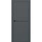 Межкомнатная дверь PX-19 кромка алюминиевая чёрная ПЭТ графит матовый глухая