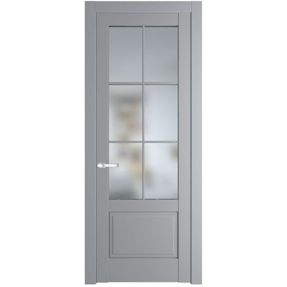 Межкомнатная дверь эмаль Profil Doors 3.2.2 (р.6) PD смоки стекло матовое