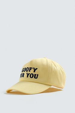 ZARA HARRY LAMBERT X DISNEY КЕПКА С ТЕКСТОМ, ЖЕЛТЫЙ