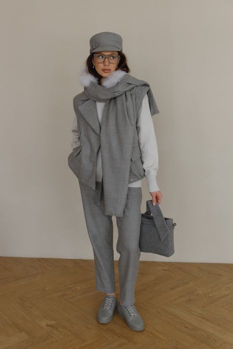 ПАЛАНТИН ГАРЭТ С МЕХОМ СЕРЫЙ