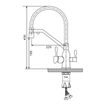 Смеситель для кухни с подключением фильтра Raglo R81.62.05, сатин