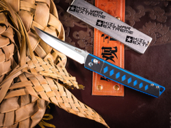 Складной нож SRM 9215 Satin сталь D2 рукоять Black/Blue G10