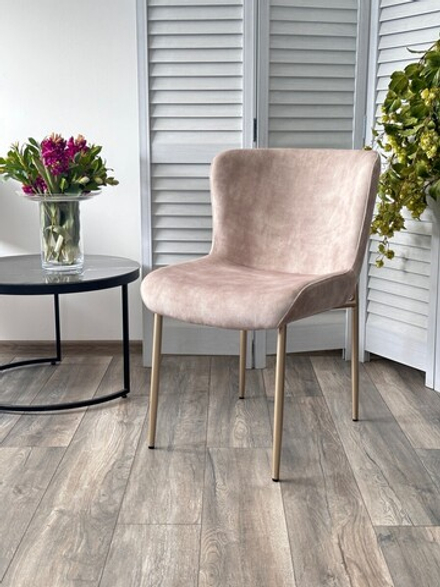 Стул MATTEO Beige color-021, велюр / золотой, ®DISAUR
