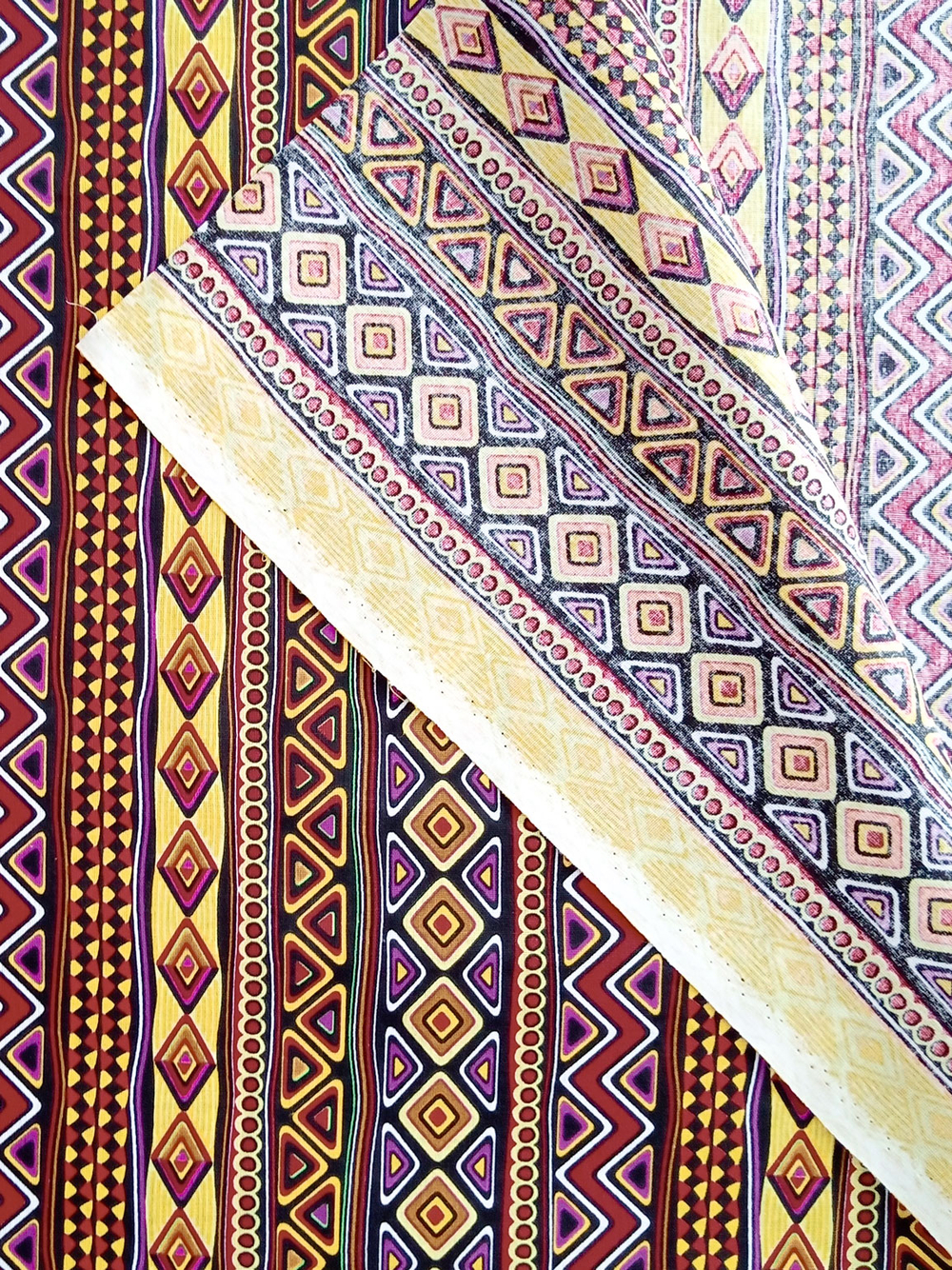 Ткань бязь плательная, рис. " Африканский орнамент", ширина 150 см, арт. 1031