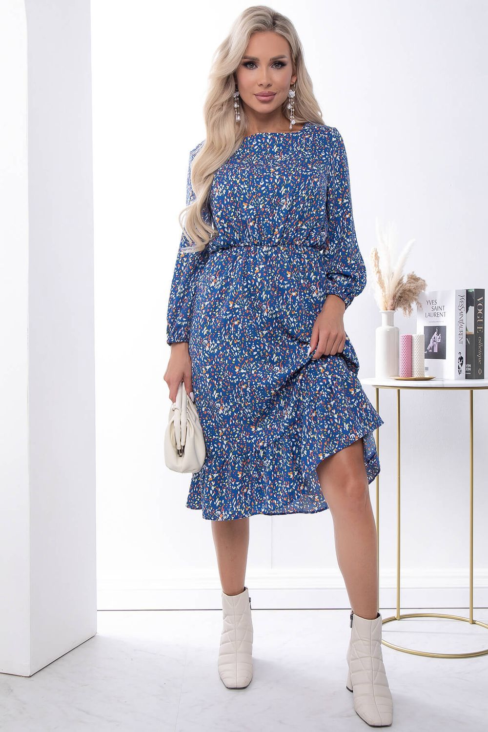 Платье "Лисбет" П8554 (синее) LT Collection