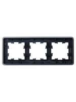 BRITE Рамка 3-местная РУ-3-2-Бр стекло графит RE IEK