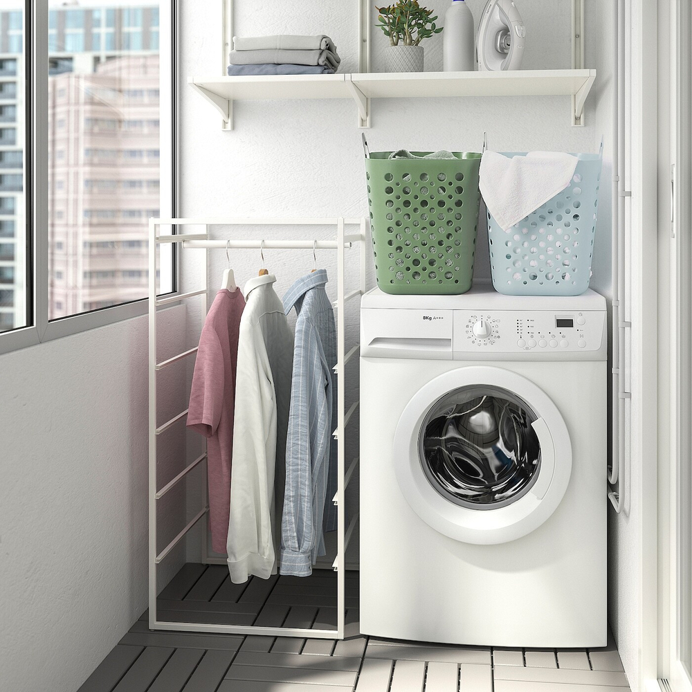 IKEA SLIBB  (ИКЕА СЛИББ)  -  Гибкая корзина для белья, синяя, 24 л