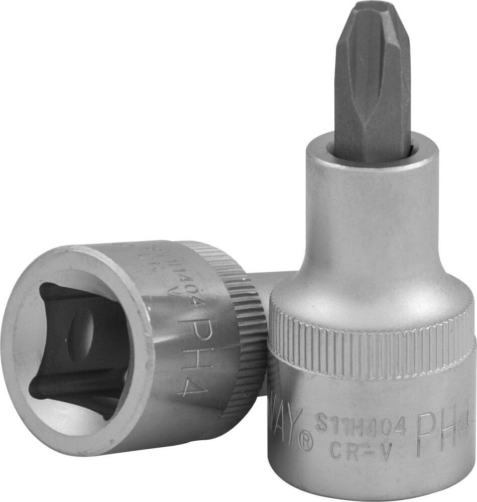 S11H404 Насадка торцевая 1/2&quot;DR с вставкой-битой крестовой, РН4, 55 мм