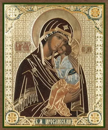 Икона БМ "Ярославкая" 10х12 на МДФ-6