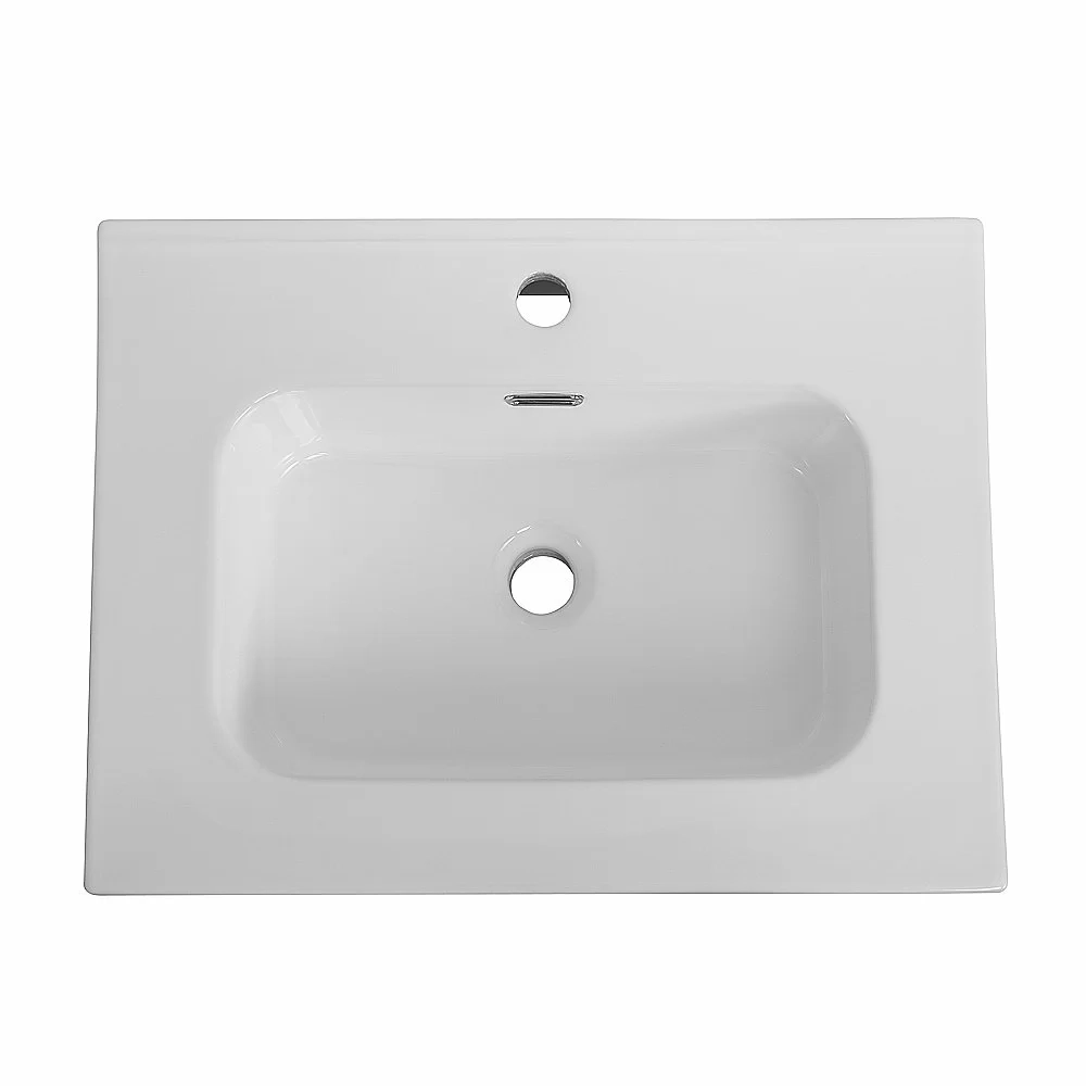 Тумба с раковиной Cezares DUET-N 60 DUET-N-600-2C-SO-BL+CZR-8095-60 Bianco Lucido