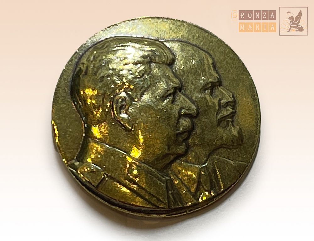 значок Ленин - Сталин большой