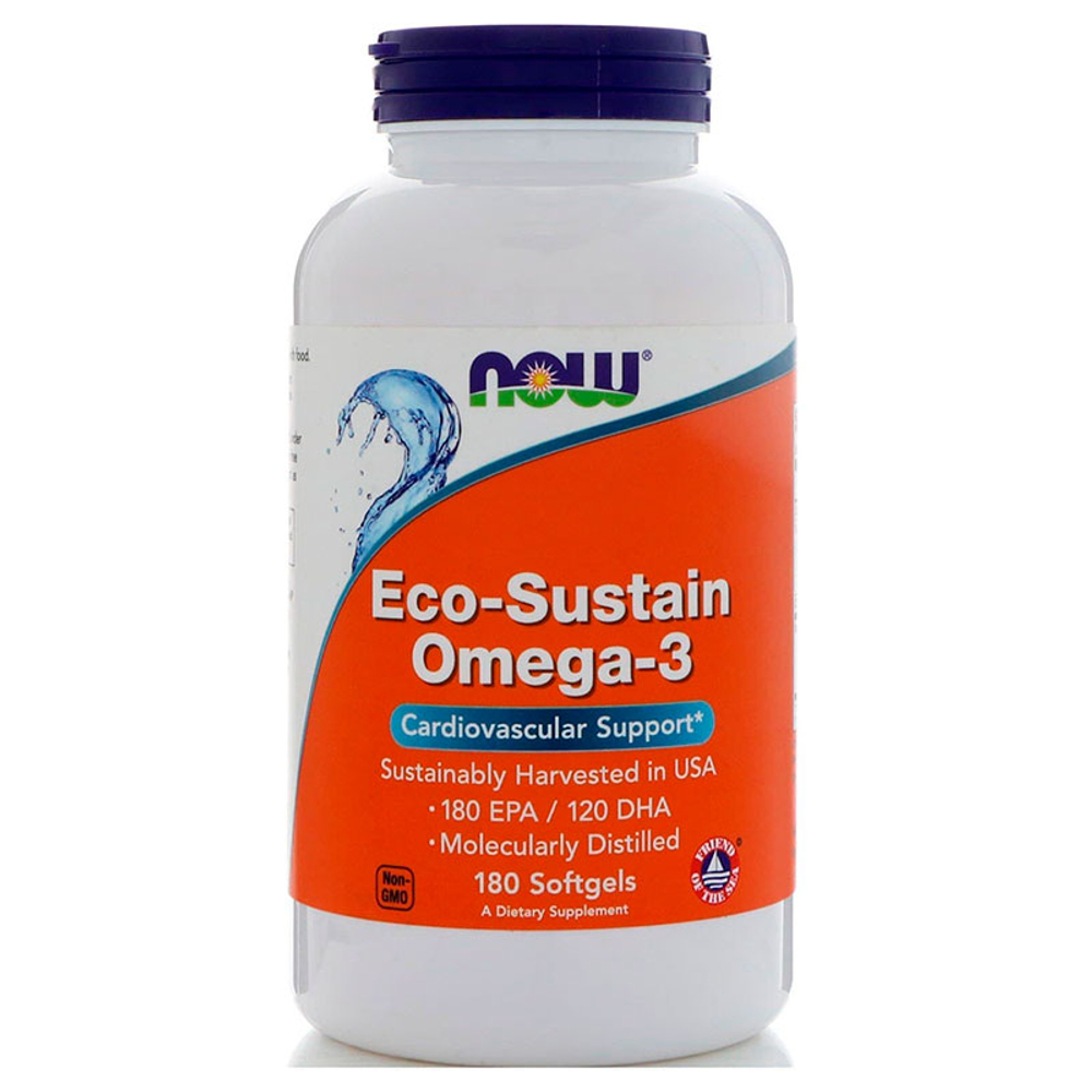 NOW Eco-Sustain Omega 180 EPA/120 DHA/15 DPA (180 капс.)