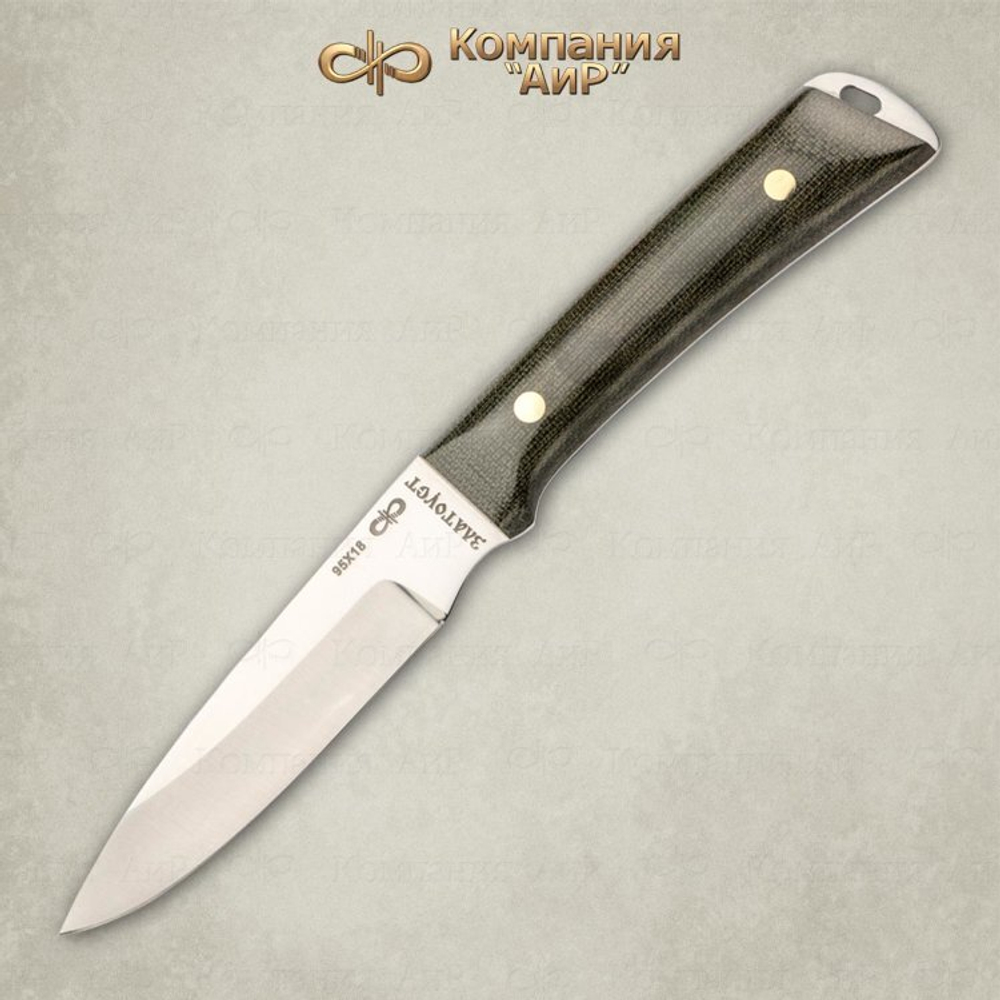 Нож АиР Снегирь ЦМ 95х18 текстолит