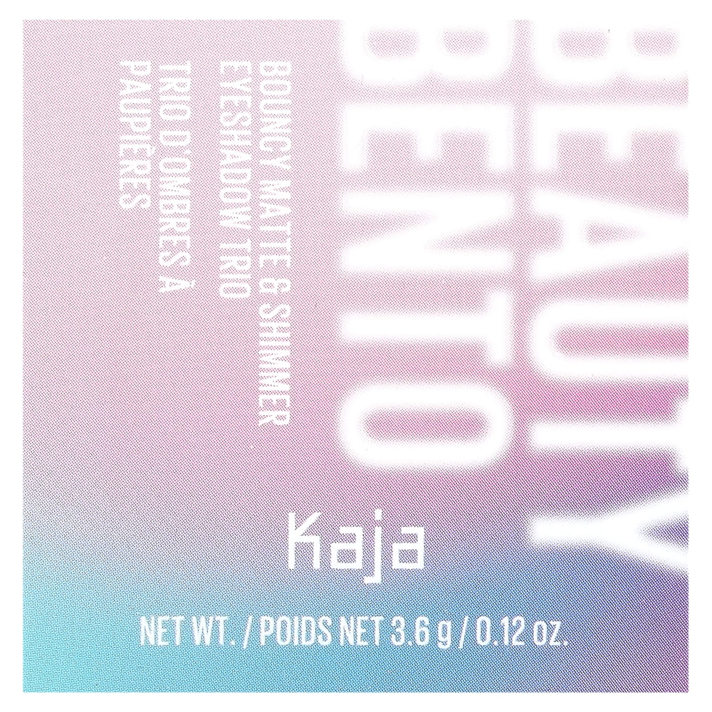 Kaja, Beauty Bento, трио упругих матовых и сияющих теней для век, оттенок 08 шоколадный георгин, 3,6 г (0,12 унции)