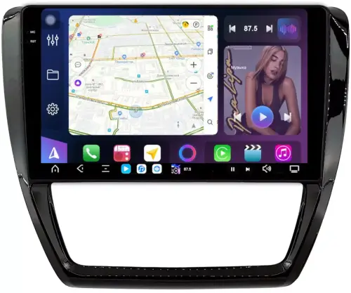 Магнитола для Volkswagen Jetta 6 2011-2018 - FarCar S500-TS20 монитор 10.36" 2K QLED на Android 14, Быстрейшая, CarPlay, 4G SIM-слот