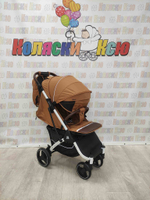 Коляска прогулочная Baballo Future 2024 коричневая (белая рама)