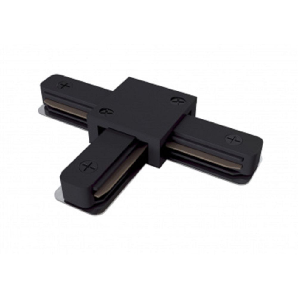 Коннектор питания ЭРА TR-1PA-СT BK для однофазного шинопровода T-образный черный | Однофазный шинопровод и аксессуары