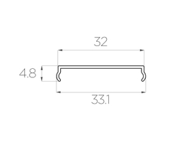 Рассеиватель матовый поликарбонат LC-LRM-34-6