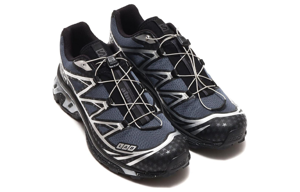 Atmos x SALOMON Salomon X-6 shock absorption, non-slip, wear-resistant, low-cut outdoor functional shoes men's black