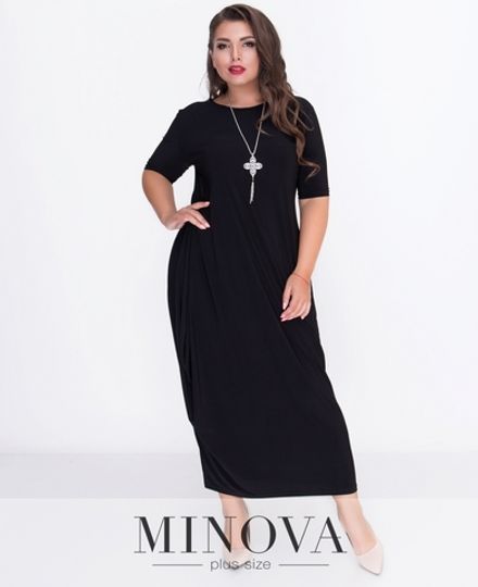 Платье 18-39-черный Minova Фото 2