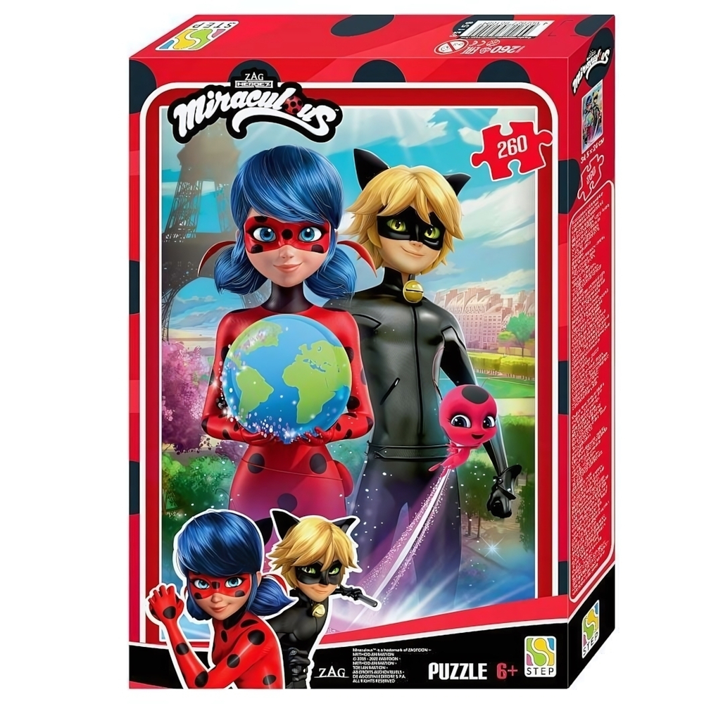 Пазл 260эл. "Леди Баг и Супер-Кот" (Степ пазл)