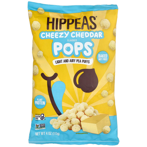 Hippeas, Pops, сырный чеддер, 113 г (4 унции)