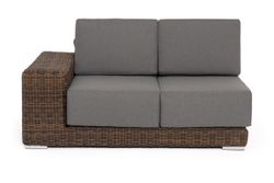 "Капри" модуль диванный правый с подушками, цвет коричневый