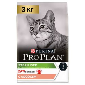 Сухой корм для кошек Pro Plan Sterilised для стерилизованных кошек с лососем