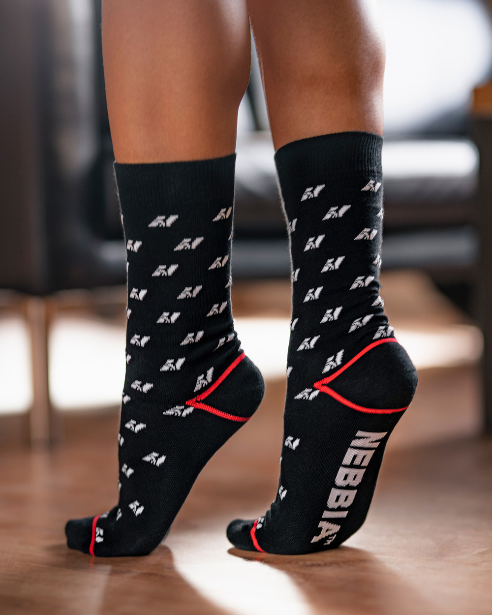 Высокие носки Nebbia 104 N-pattern knee-high black
