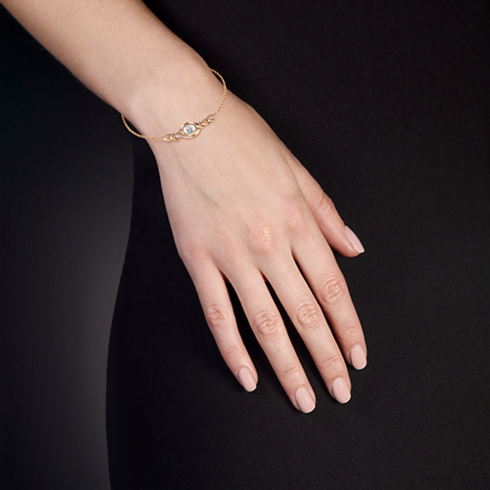 Браслет «Энергия» из комбинированного золота с натуральными топазами white