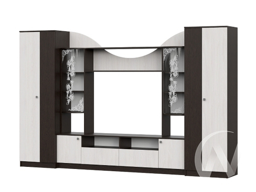 Гостиная МГС 8 исполнение 1 (дуб венге/ясень анкор светлый)