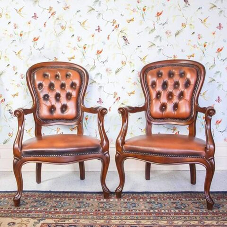 Винтаж: Парные кожаные кресла