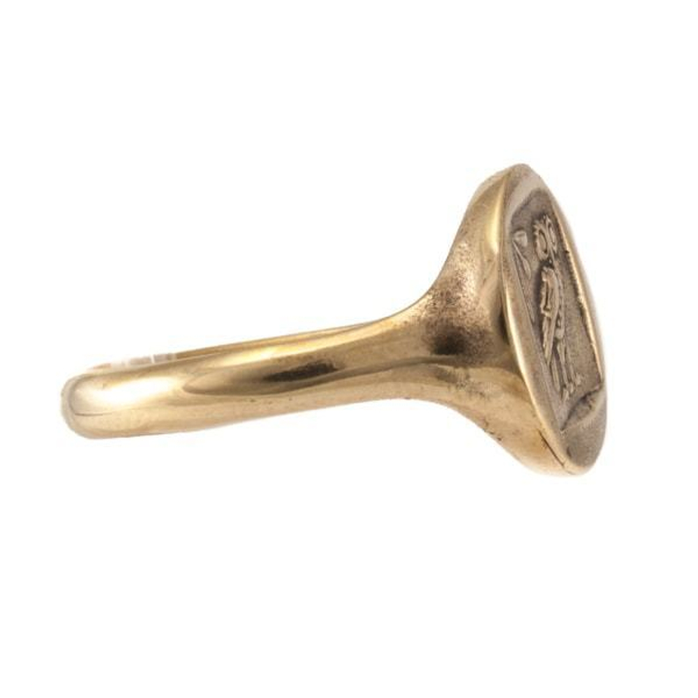 Кольцо с совой Афины из бронзы RH00728