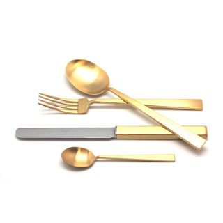 Набор столовых приборов Cutipol Bauhaus Gold 72 пр матовый BAU.72.GB