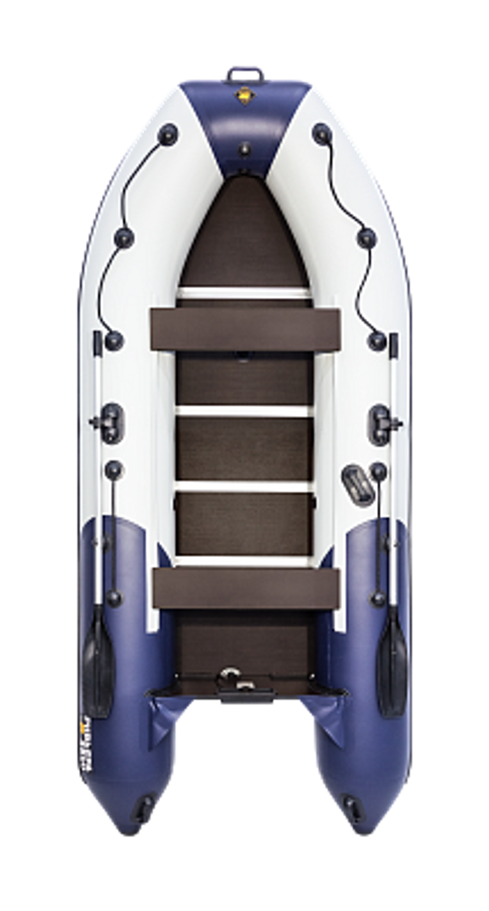 Лодка ПВХ Ривьера Компакт 3600 СК "Комби" светло-серый/синий