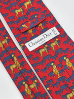 Галстук с леопардами Christian Dior