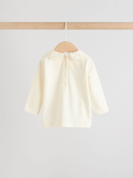 Лонгслив и легинсы в комплекте для малышей Next W78-024, Молочный, Желтый