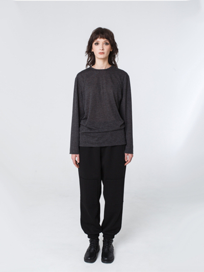 Лонгслив унисекс "Серость". Серый меланж