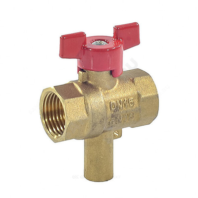Кран латунный шаровой 11б27п(т)1 для термодатчика Ду 15 Ру16 бабочка ВР Пензапромарматура 014011011
