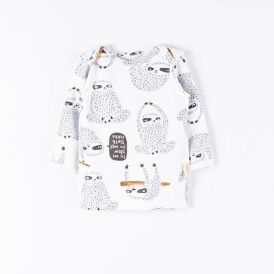 Long-sleeved T-shirt 0-3 months - Sloths