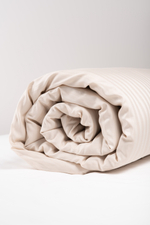 UTOPIA Пододеяльник, сатин бежевый страйп