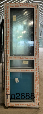 Дверь балконная пластиковая Б/У 233(в) х 76(ш)