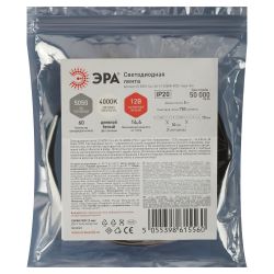 Светодиодная лента ЭРА LS5050 14,4-60-12-4000K-IP20-1 year-5m нейтральный белый свет