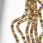 Пейзажная яшма натуральная, мини-сердечки, 6,3мм