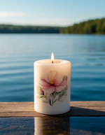 Трансфер переводной - декаль для свечей и гипса цветочки 018 А5