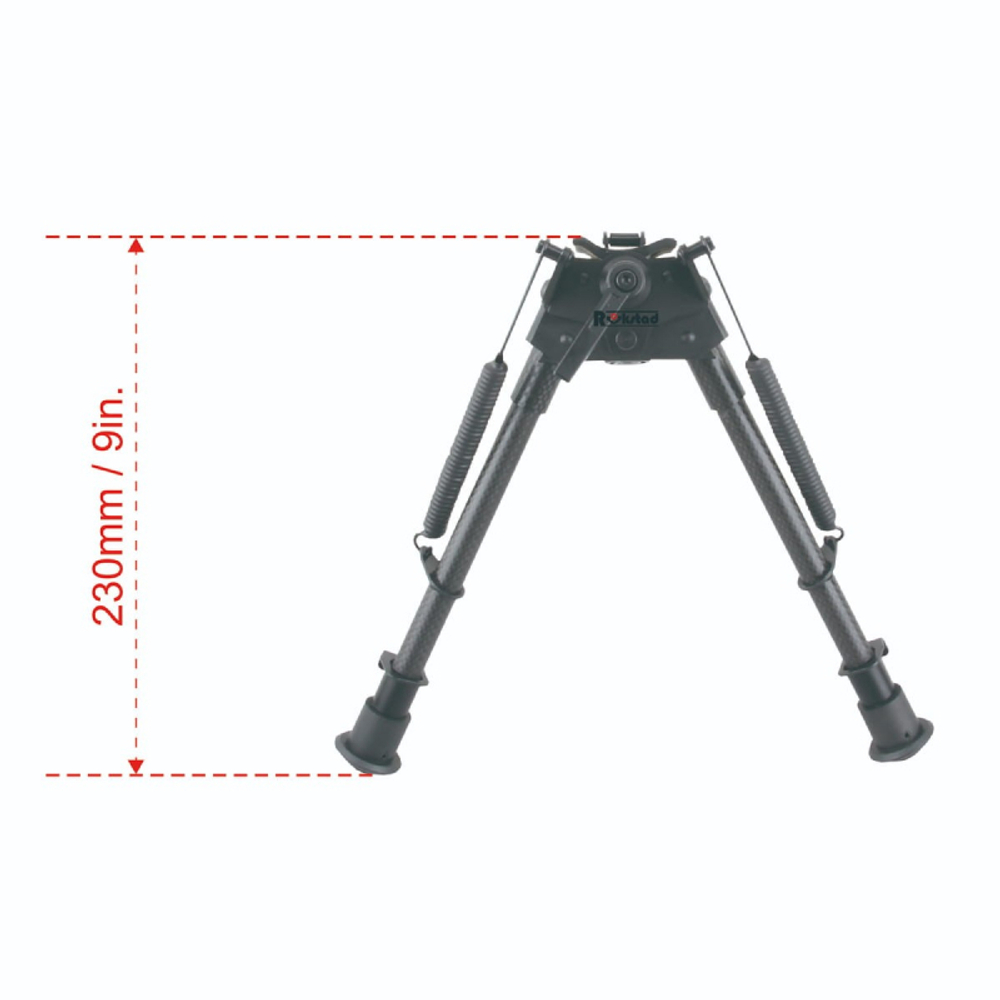 Сошки поворотная пружинная Vector Optics 9-13.5” углепластиковая для установки на антабку